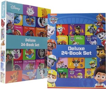 NEW Deluxe 24 Book Sets Disney or Paw Patrol Age 1+