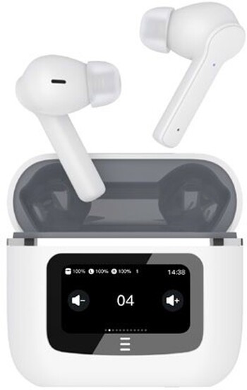 NEW EKO TWS Earphones with Touch LCD Screen - White