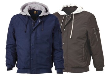 ELEVEN Quilted Bomber Jacket with Detachable Hood
