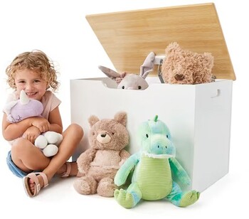 NEW Wooden Toy Box