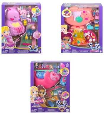 Polly Pocket Mini Toys Wearable Purse Compact Playsets - Assorted