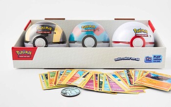 3 Pack Pokemon Trading Card Game: Poke Ball Tin - Assorted