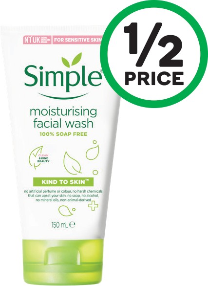 woolworths simple face wash