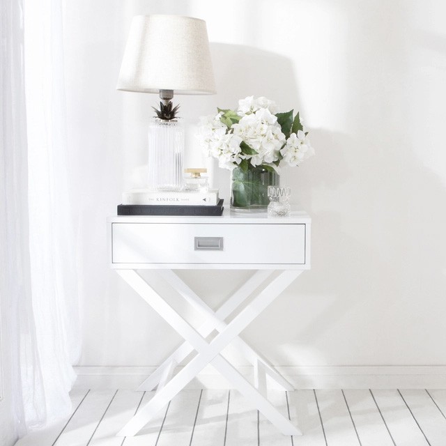 habitat white side table