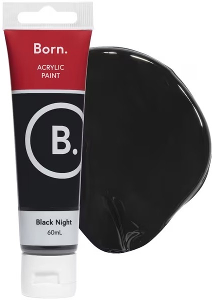 Born Acrylic Paint 60mL - Black Night - Officeworks Catalogue - Salefinder