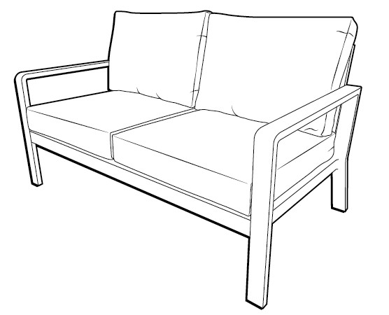 Mimosa 2 seater online outdoor lounge