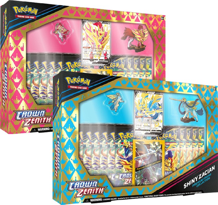  Pokemon Crown Zenith Shiny Zacian Premium Figure Collection :  Toys & Games