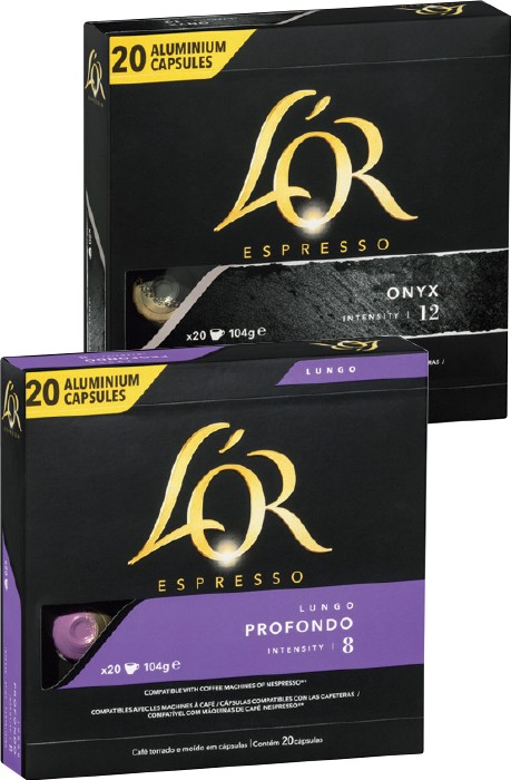 20 Capsules Espresso Lungo Profondo L'OR Compatibles Machines Nespress