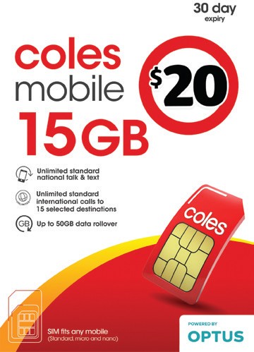 coles sim card deals