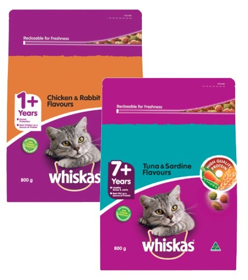 Coles whiskas hot sale dry food