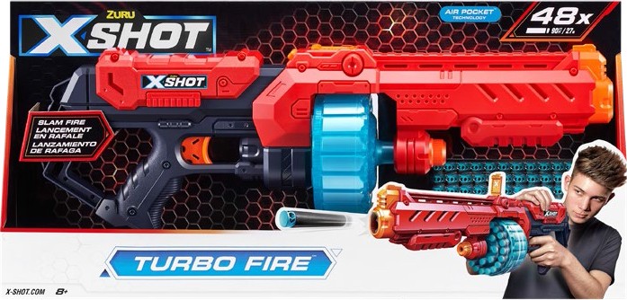 Zuru X-Shot Excel Turbo Fire Foam Dart Blaster with 48 Darts