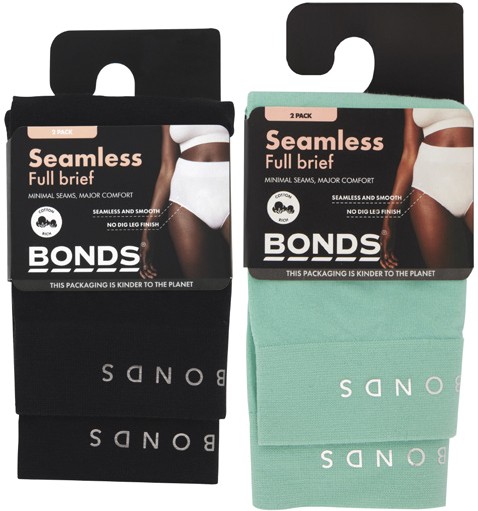 Bonds Women's Seamless Full Brief 2 Pack - Coles Catalogue
