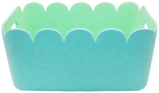 Bio In Living Scalloped Felt Storage Basket