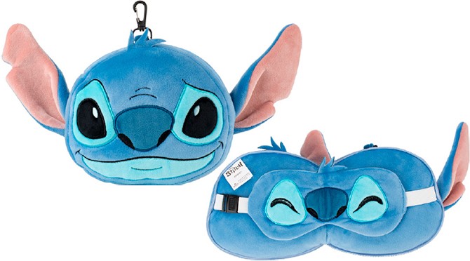 Disney Stitch Travel Pillow & Eye Mask Set