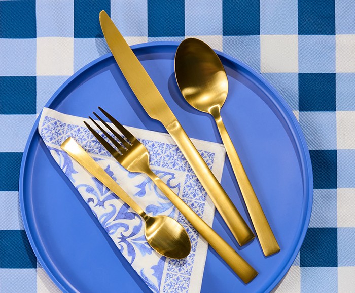 Kamda Gold Cutlery 16 Pieces Set