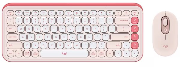 Logitech POP Icon Keyboard & Mouse Combo - Rose