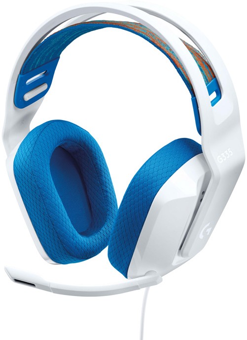 Logitech G335 Gaming Headset - White/Blue