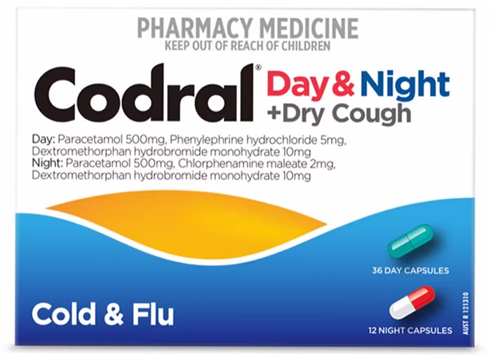 Codral Day & Night + Dry Cough Cold & Flu 48 Capsules