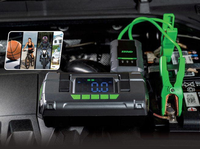 Caross 12V 2000A T14 Jump Starter with Air Compressor^
