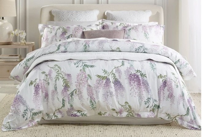 Heritage Wisteria Cotton Sateen Quilt Cover Set^