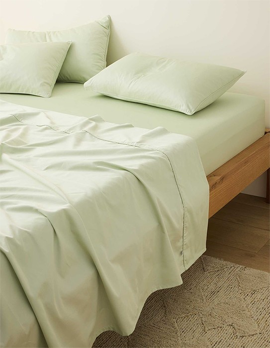 Sheet Society Eden Cotton Fitted Sheet - Mint