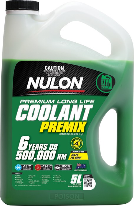 Nulon Green Premium Long Life Coolant Premix 5L