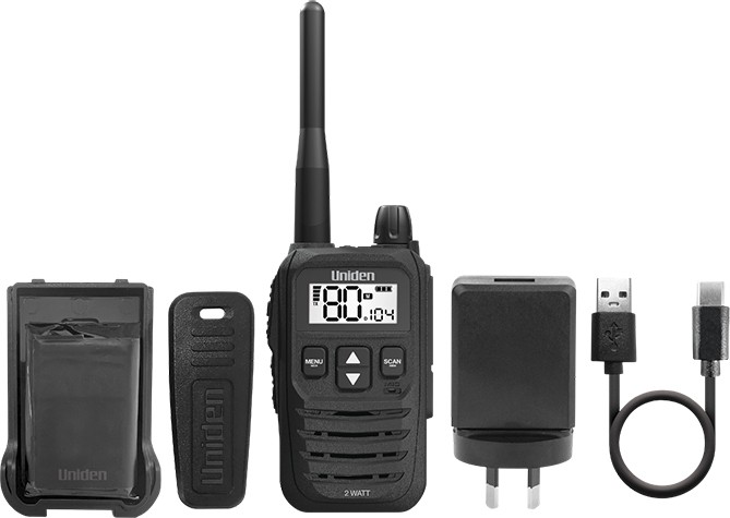 Uniden 80 Channel 2 Watt UHF Handheld Radio
