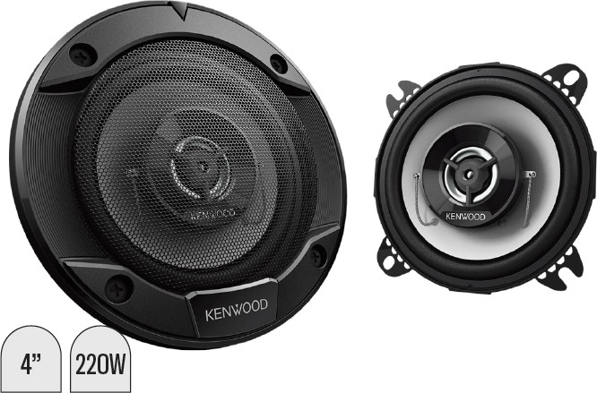 Kenwood 4” S Series 2 Way Coaxial Speakers
