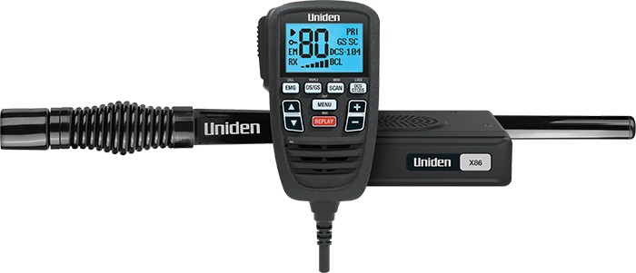 Uniden X86 Travel Pack Mini UHF CB Mobile with ATX500BK Antenna