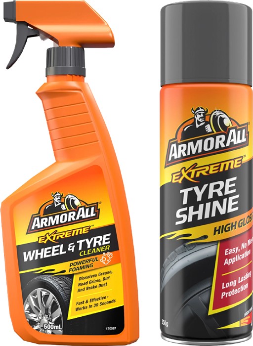 Armor All Wheel Cleaner 500ml & Extreme Tyre Shine 350g