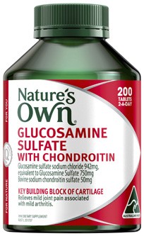 Nature's Own Glucosamine Sulfate With Chondroitin Tablets 200 Pack
