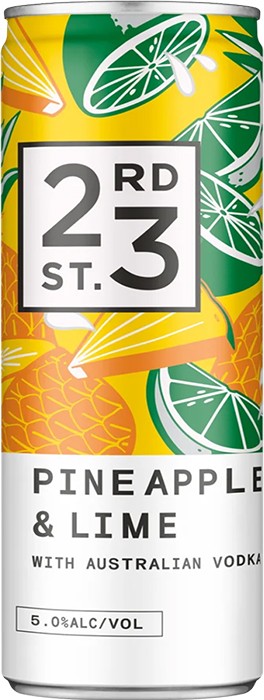 23rd Street Distillery Pineapple & Lime with Australian Vodka Cans 300mL