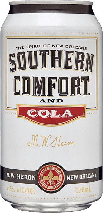 Southern Comfort & Cola Cans 375mL