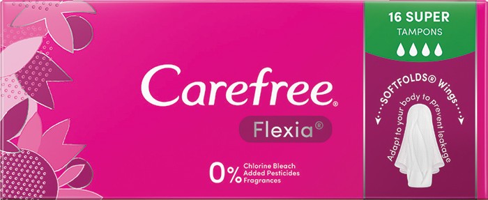 Carefree Flexia Tampons 16 Pack* - Super
