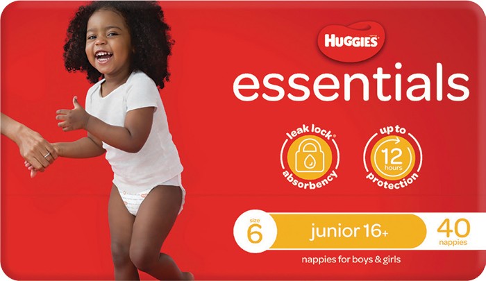 Huggies Essentials Nappies 40 Pack - Junior