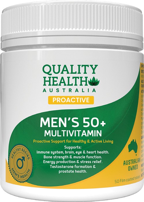 NEW Quality Health Proactive Men’s 50+ Multivitamin 50 Tablets*
