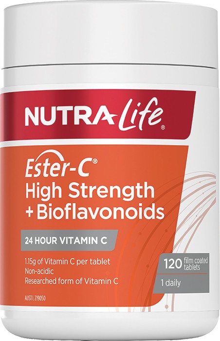 Nutra-Life Ester-C High Strength + Bioflavonoids 120 Tablets*