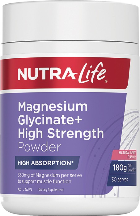Nutra-Life Magnesium Glycinate+ High Strength Powder 180g*
