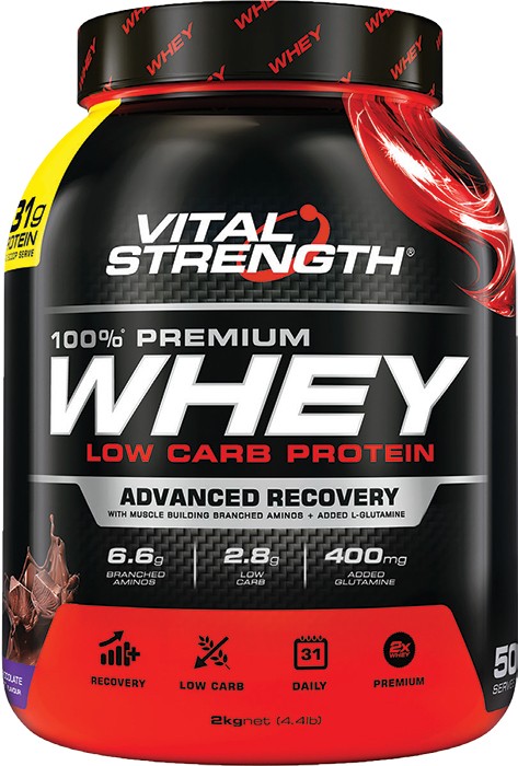 Vital Strength 100% Premium Whey Low Carb Protein Chocolate Blast 2kg