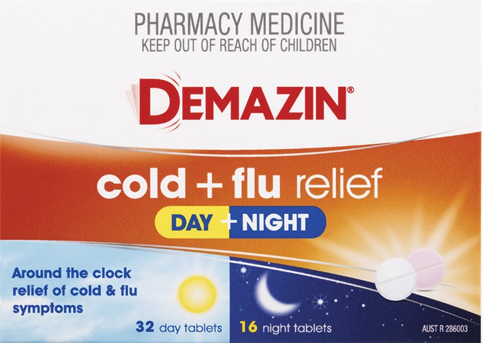 Demazin Cold + Flu Relief Day + Night 48 Tablets^