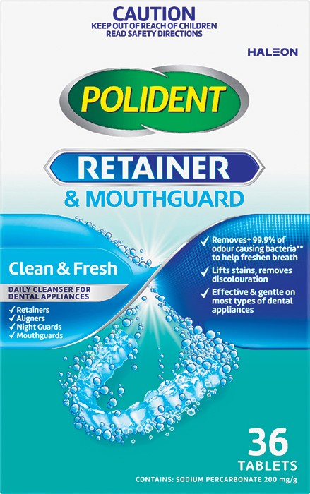 Polident Retainer & Mouthguard Cleanser 36 Tablets*