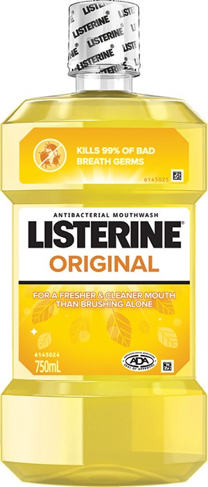 Listerine Antibacterial Mouthwash Original 750mL*