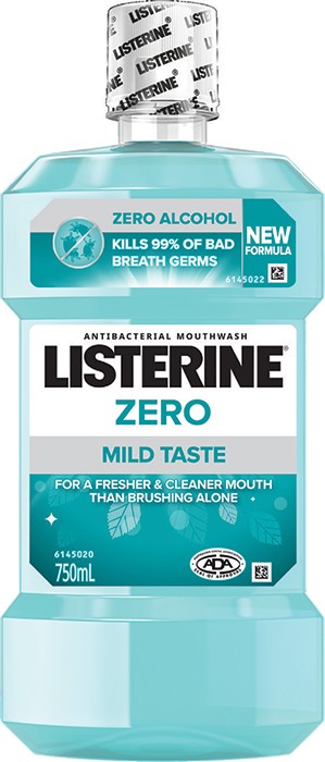 Listerine Antibacterial Mouthwash Zero 750mL*
