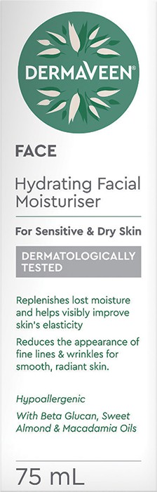 DermaVeen Hydrating Facial Moisturiser 75mL