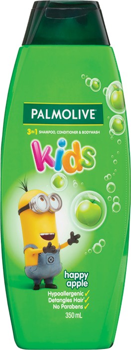 Palmolive Kids 3 In 1 Shampoo, Conditioner & Bodywash Happy Apple 350mL