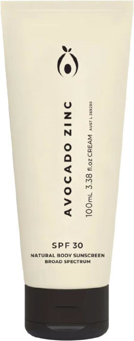 Avocado Zinc Natural Body Sunscreen SPF30 - 100ml