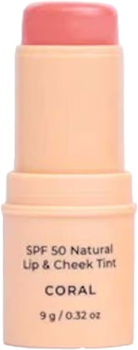 Avocado Zinc SPF50 Natural Lip & Cheek Tint - Coral 9g