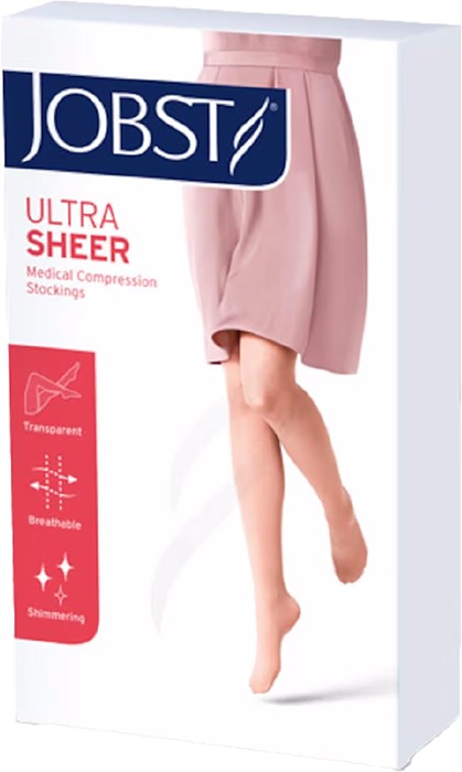 Jobst UltraSheer Compression Stockings Knee High 15-20 mmHg Natural (Sizes S to XL)