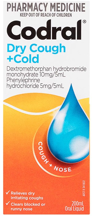 Codral Dry Cough & Cold Liquid 200ml