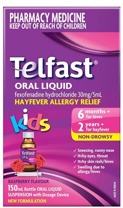 Telfast Kids Oral Liquid Hayfever Allergy Relief 150ml